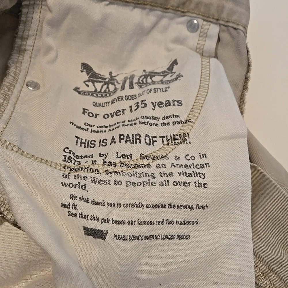 Levi’s 514 Straight Leg Jeans – Beige Tan – 30x32 – Cotton